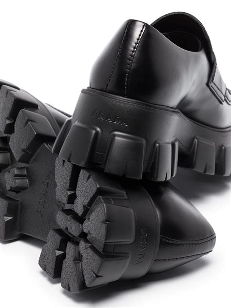 prada monolith leather brogues|prada monolith leather loafers.